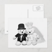 Teddy Bear Wedding Briefkaart (Voorkant / Achterkant)