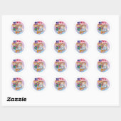 Teddy Bear Wedding Couple Ronde Sticker (Vel)