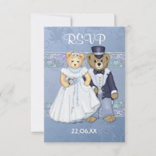 Teddy Bear Wedding RSVP-ver 2 RSVP Kaartje