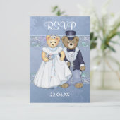 Teddy Bear Wedding RSVP-ver 2 RSVP Kaartje (Staand voorkant)