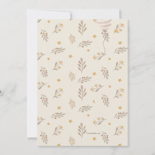 Teddy Bear Welcome Baby Kaart (Achterkant)