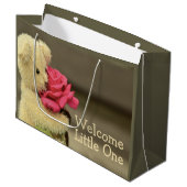 Teddy Bear Welkom Baby Large Cadeautasje (Voorkant Gekanteld)