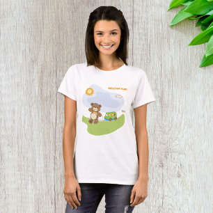 Teddy Bear Welkom Baby Nursery Design T-shirt