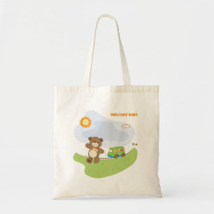 Teddy Bear Welkom Baby Nursery Design Tote Bag