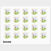 Teddy Bear Welkom Baby Nursery Design Vierkante Sticker (Vel)