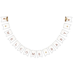 Teddy Bear Welkomstbanner van Baby shower Vlaggetjes