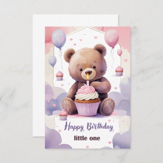 Teddy Bear Wenskaart (Voorkant / Achterkant)