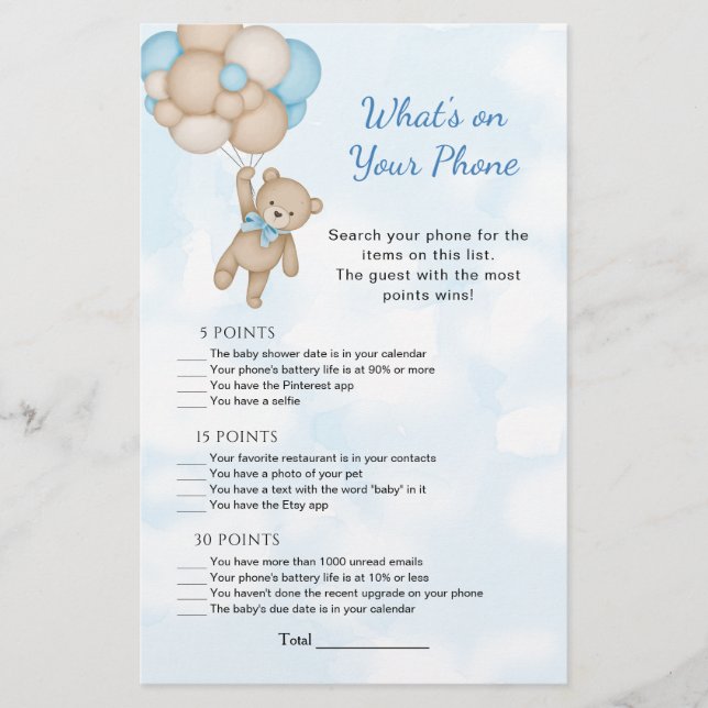 Teddy Bear What's on Your Phone Baby Game (Voorkant)