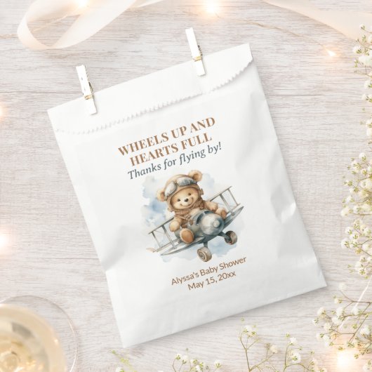 Teddy Bear Wheels Up Harten Vol Bedankzakje (Geknipt)