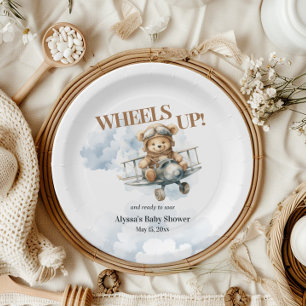 Teddy Bear Wheels Up Kleine Co-Piloot Papieren Bordje