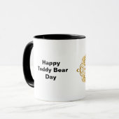 Teddy Bear White Silhouette Coffee Mok (Voorkant links)