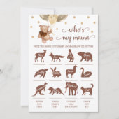 Teddy Bear Wie is mijn mama spel Baby shower Kaart (Voorkant)