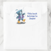 Teddy Bear Willie gepersonaliseerd boek Sticker (Tas)