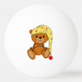 Teddy bear with sleeping cap pingpongbal (Achterkant)