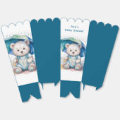 Teddy Bear With Umbrella Boy Baby Shower Bedankdoosjes (Ongevouwen)