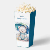 Teddy Bear With Umbrella Boy Baby Shower Bedankdoosjes (Popped)