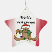 Teddy Bear World's Best Cousin Ornament (Voorkant)