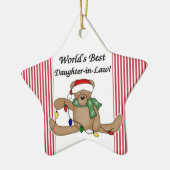 Teddy Bear World's Best Daughter-in-Law Ornament (Links)