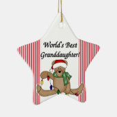 Teddy Bear World's Best Granddauther Ornament (Rechts)