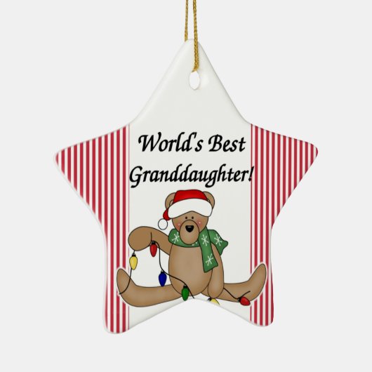 Teddy Bear World's Best Granddauther Ornament (Rechts)