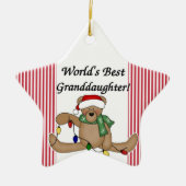 Teddy Bear World's Best Granddauther Ornament (Voorkant)