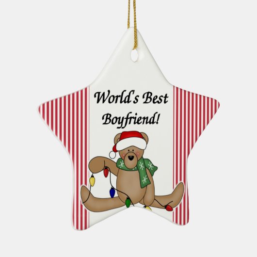 Teddy Bear World's beste Boyvriend Ornament (Rechts)