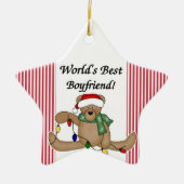 Teddy Bear World's beste Boyvriend Ornament (Voorkant)