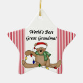Teddy Bear World's beste grootmaornament Keramisch Ornament (Voorkant)