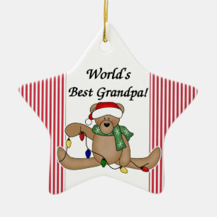 Teddy Bear World's beste opa Ornament