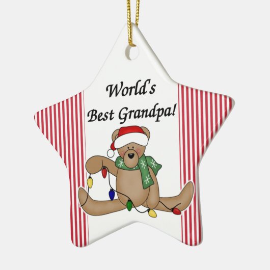 Teddy Bear World's beste opa Ornament (Links)