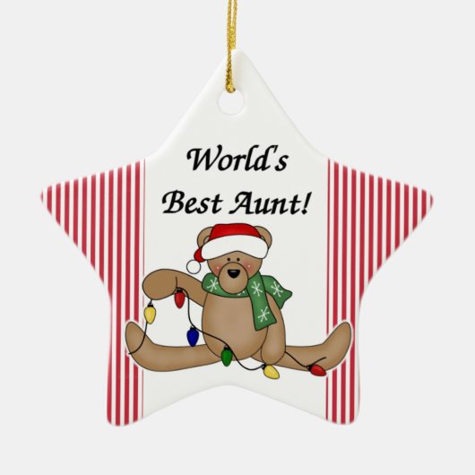 Teddy Bear World's beste tante Ornament (Voorkant)