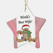 Teddy Bear World's beste vrouw-organisatie Keramisch Ornament (Links)