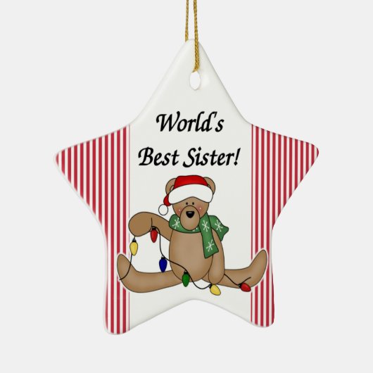 Teddy Bear World's beste zuster Ornament (Rechts)