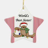 Teddy Bear World's beste zuster Ornament (Voorkant)
