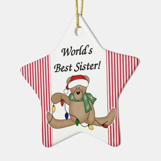 Teddy Bear World's beste zuster Ornament (Links)