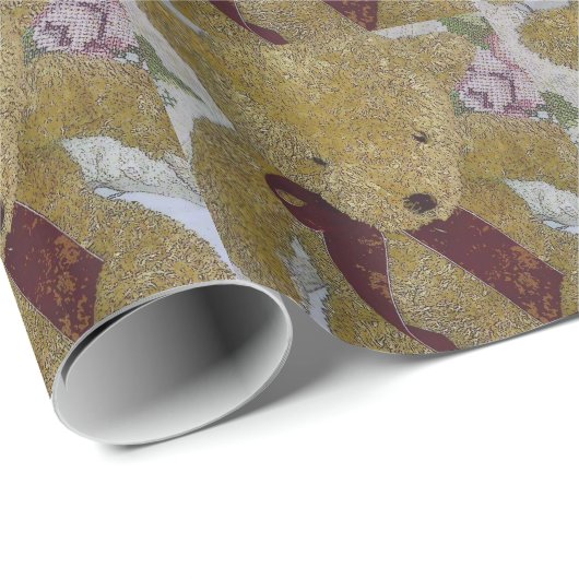 Teddy Bear Wrapping Paper Cadeaupapier (Rol Hoek)