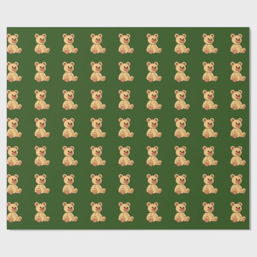 Teddy Bear Wrapping Paper Cadeaupapier (Vlak)