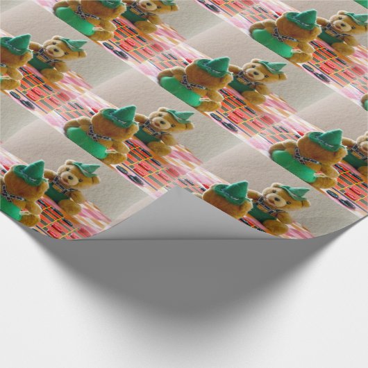 Teddy Bear Wrapping Paper Cadeaupapier (Hoek)