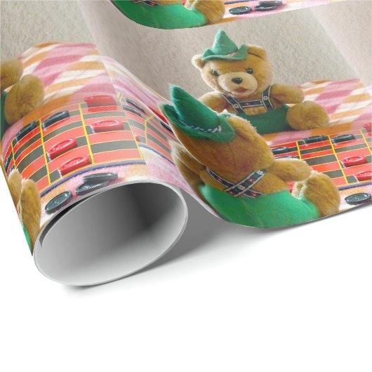 Teddy Bear Wrapping Paper Cadeaupapier (Rol Hoek)