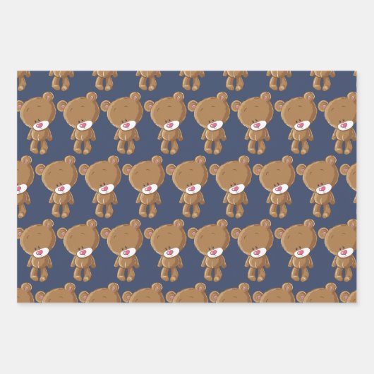 Teddy Bear Wrapping Paper Sheet (Voorkant 2)