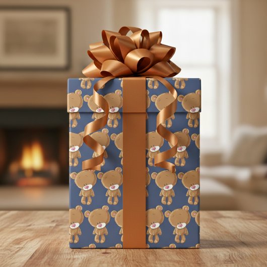 Teddy Bear Wrapping Paper Sheet