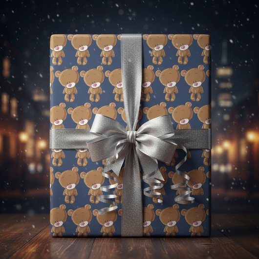 Teddy Bear Wrapping Paper Sheet