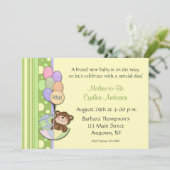 Teddy Bear Yellow Baby shower Invitation Kaart (Staand voorkant)