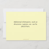 Teddy Bear Yellow Baby shower Invitation Kaart (Achterkant)