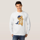 Teddy Bear Yellow Beer Slapend Pet T-shirt (Voorkant volledig)