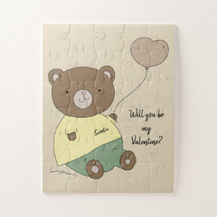 Teddy Bear zal je mijn Valentijn zijn Legpuzzel