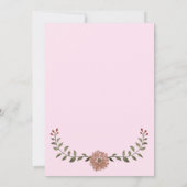 Teddy Bear zwangerschap roze meisje Aankondiging (Achterkant)