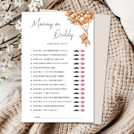 Teddy Bearly Wait Baby shower Mama of Daddy Game