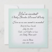 Teddy Bears and Balloons Gender Reopenbaart Party  Kaart (Achterkant)