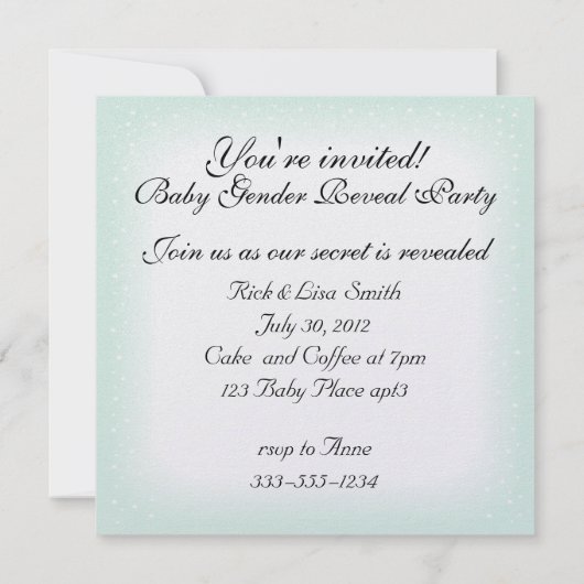 Teddy Bears and Balloons Gender Reopenbaart Party  Kaart (Achterkant)